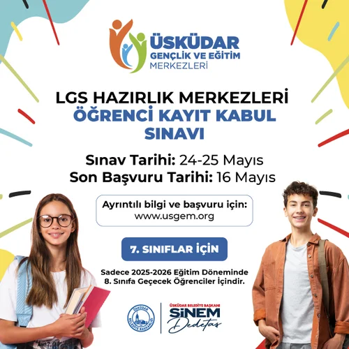 Üsküdar Belediyesi, LGS Hazırlık Kursları Kayıtları Başlıyor!