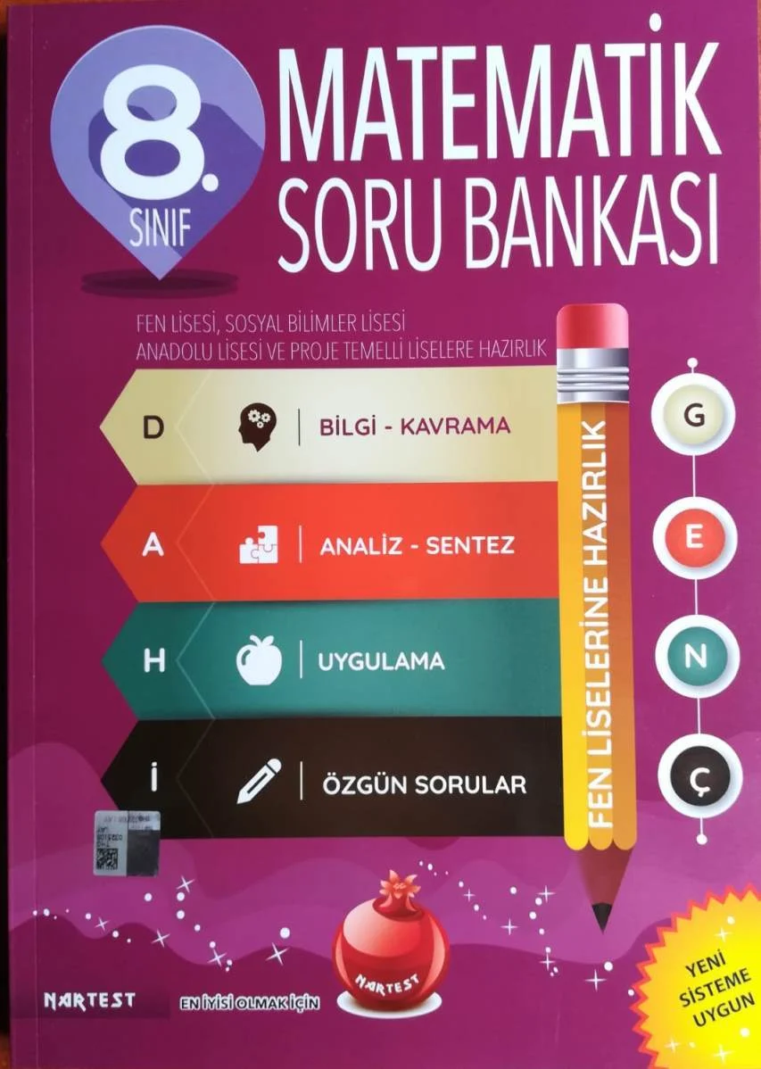 Nartest 8.Sınıf LGS Dahi Genç Matematik Soru Bankası